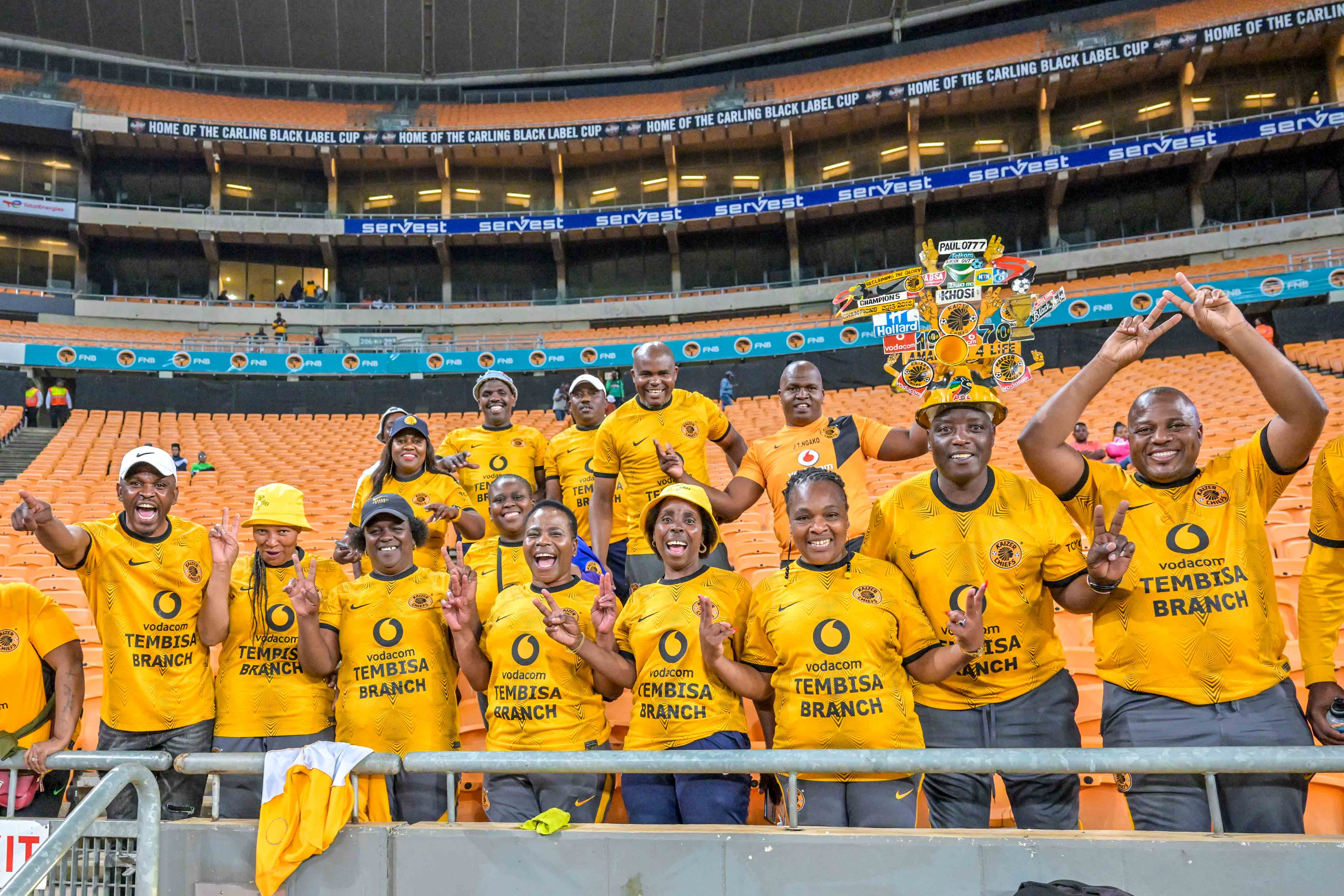 Kaizer Chiefs Supporters in Dstv Premier clash at FNB Stadium against SuperSport United