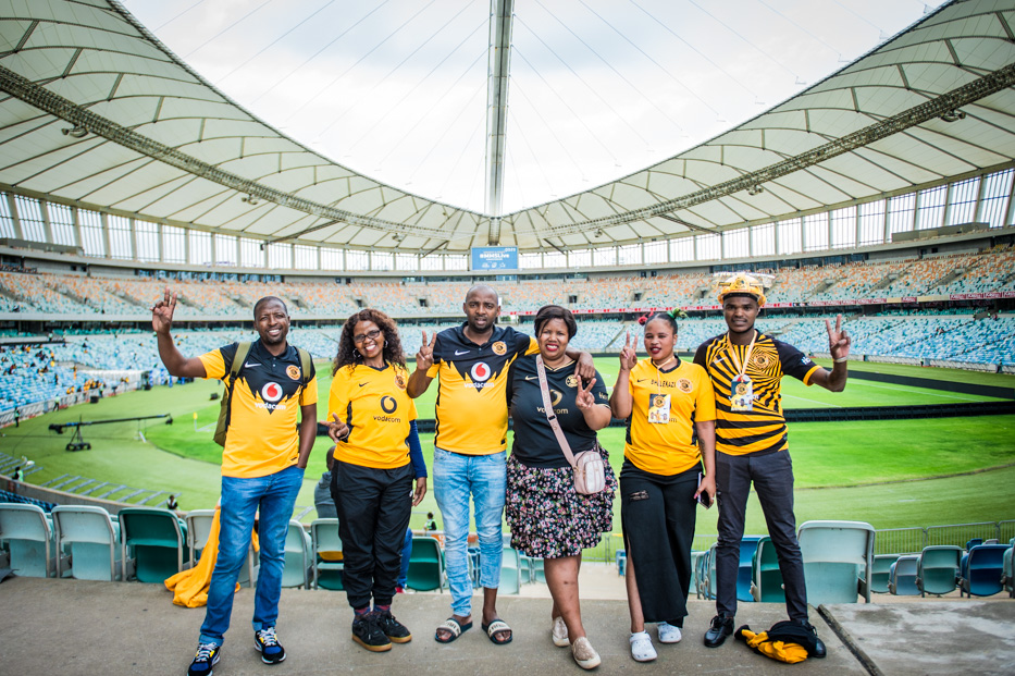 Kaizer Chiefs Supporters at Moses Mabhida Stadium during the DStv Match